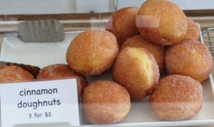 Cinnamon doughnuts at the Baker's Larder