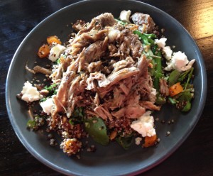 Slow cooked shredded lamb