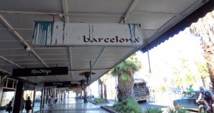 Barcelona signage easy to miss