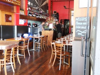 A view of the long narrow space