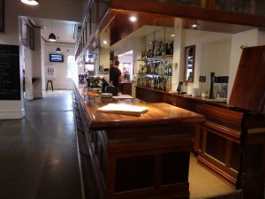 The long bar at Bells Hotel