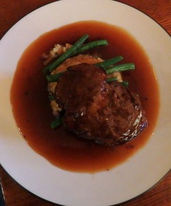 Fillet steak with mash