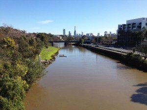 Looking down The Yarra to the city
