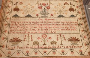 A sampler made by a 7 year old