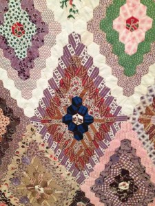 Diamonds showing details of fabric used