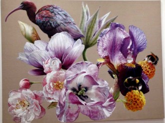Bee-and-flowers