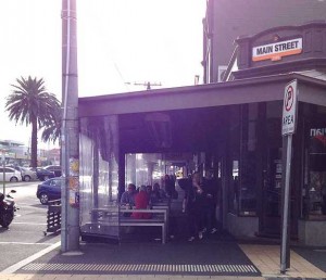 Outside Main Street Cafe, Mordialloc