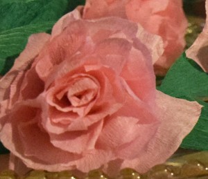 Rose made from tissue paper