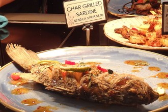 Char-grilled sardine