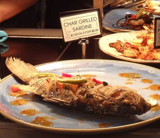 Char-grilled sardine
